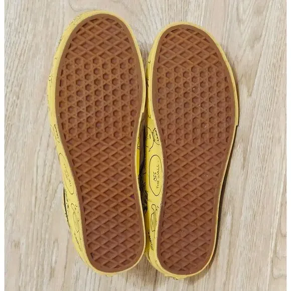 Vans X Peanuts SK8-Hi Charlie Brown Sneakers Yellow Black Size Mens 8 Womens 9.5 - Picture 6 of 9